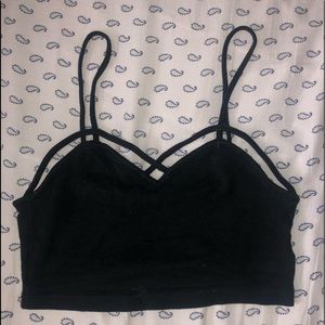 Black Brandy Melville Bralette/Crop Top